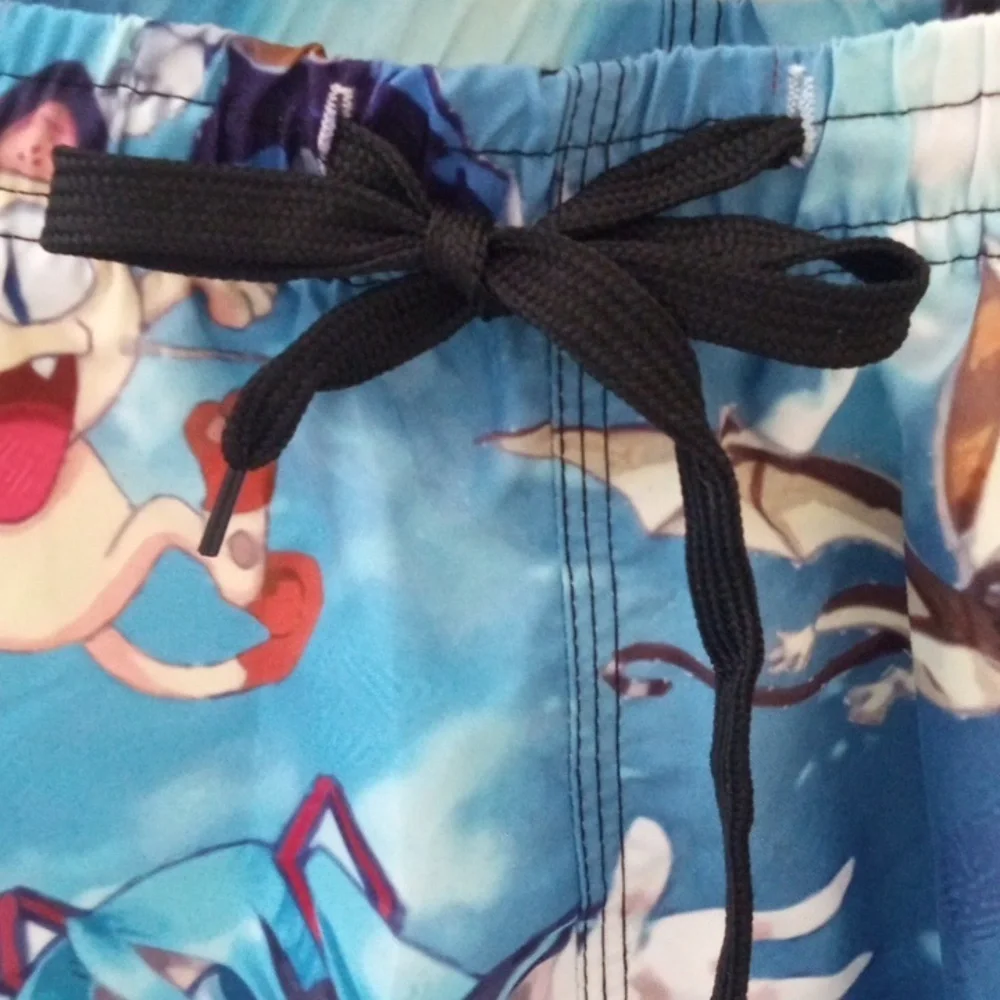 DRAGON BALL Z DRAWSTRING TWO POCKETS MESH LINED SWIM TRUNKS SIZE XL NWOT - Picture 6 of 8